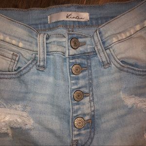 KanCan High Rise Destructed Denim.